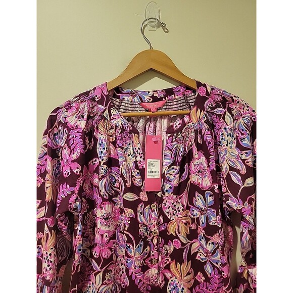 NWT Lilly Pulitzer Norris Dress Amarena Cherry Tropical With Twist Size Large - Picture 2 of 8